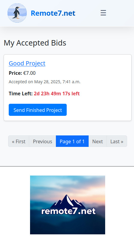 Accepted bid