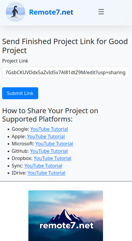 Sent Project link